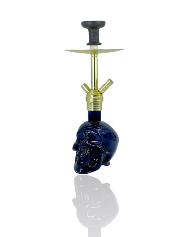 MOB HOOKAH 19" SKULL - GOLD BLACK - Image 2
