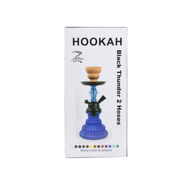 ZEBRA PUMPKIN BLACK THUNDER 2-HOSE HOOKAH - Image 2