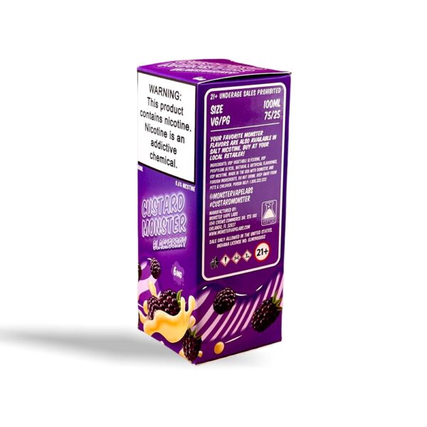 CUSTARD MONSTER 100ML JUICE 6MG - BLACKBERRY - Image 2
