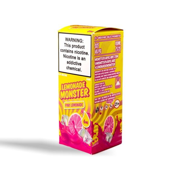 LEMONADE MONSTER 100ML JUICE 6MG - PINK LEMONADE - Image 2