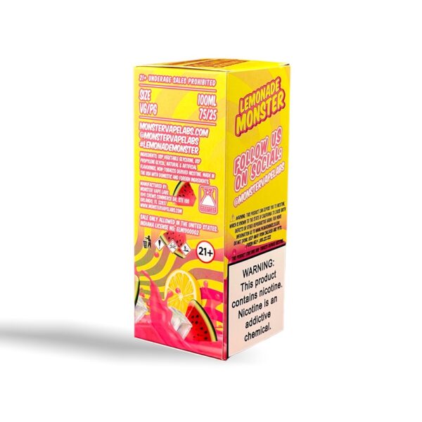 LEMONADE MONSTER 100ML JUICE 6MG - WATERMELON LEMONADE - Image 2