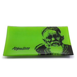 AFGHAN HEMP GLASS ROLLING MEDIUM TRAY