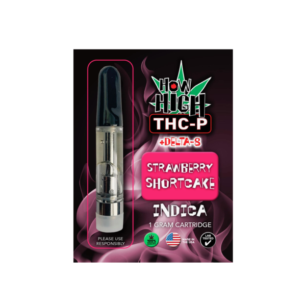 HOW HIGH THC-P D8 CARTRIDGE 1G SATIVA - STRAWBERRY SHORTCAKE