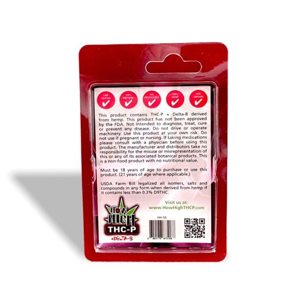 HOW HIGH THC-P D8 CARTRIDGE 1G SATIVA - STRAWBERRY SHORTCAKE - Image 2