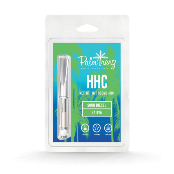 PALM TREEZ HHC 1G CARTRIDGE SATIVA - SOUR DIESEL