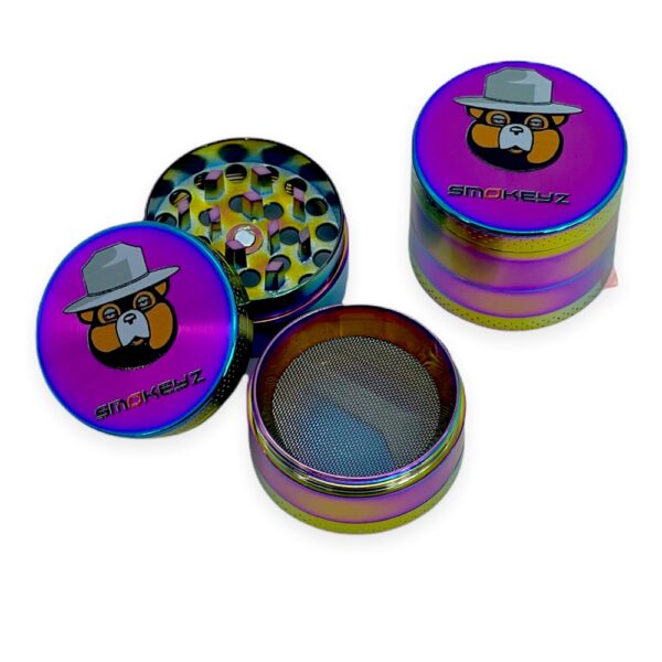 SOMKEYZ 4 PARTS SMALL RAINBOW DESIGN GRINDER
