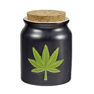 FASHION CRAFT  STASH JAR – GREEN LEAF