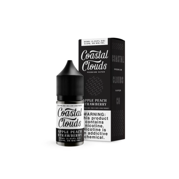 COASTAL CLOUDS 30ML SALT NIC JUICE 50MG - APPLE PEACH STRAW