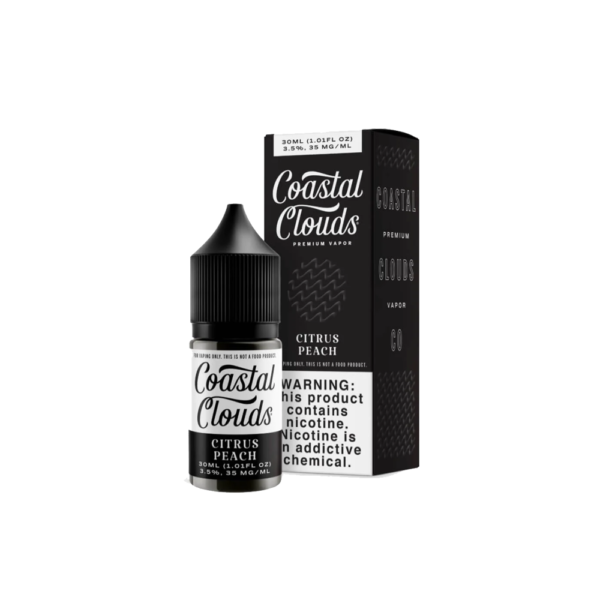 COASTAL CLOUDS 30ML SALT NIC JUICE 50MG - CITRUS PEACH