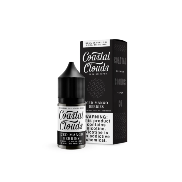 COASTAL CLOUDS 30ML SALT NIC JUICE 35MG - ICED MANGO BERRIES
