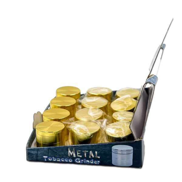 4 PARTS SMALL GOLD COIN DESIGN GRINDER - Image 2