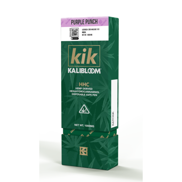 KIK HHC 1000MG DISPOSABLE VAPE  INDICA - PURPLE PUNCH