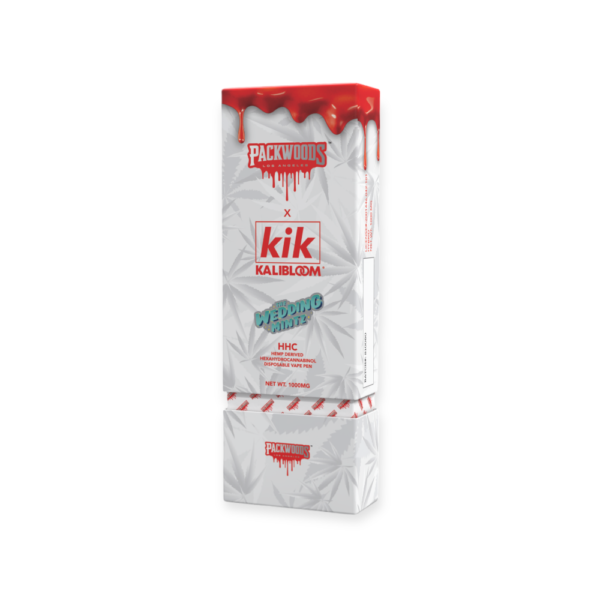 KIK x PACKWOODS HHC 1000MG DISPOSABLE VAPE  HYBRID - THE WEDDING MINTZ