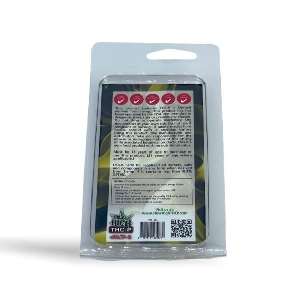 HOW HIGH THC- P D8 DISPOSABLE - SOUR DIESEL - Image 2