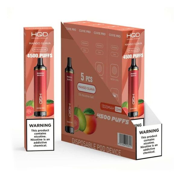 HQD CUVIE PRO 5% NIC DISPOSABLE  - MANGO GUAVA