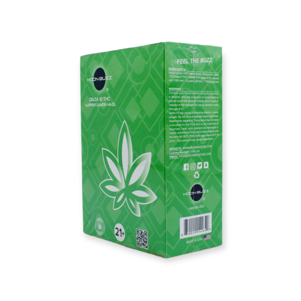 MOON BUZZ 1500MG DELTA 10 PRE-ROLL - SUPPER LEMON HAZE - Image 2