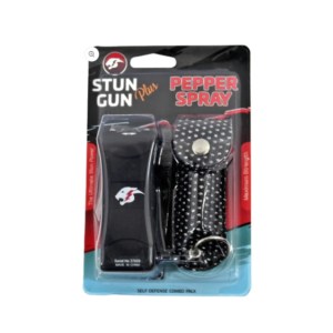 STUN GUN PLUS PEPPER SPRAY – BLACK