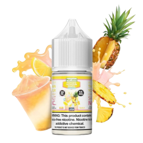 POD SALT NIC 30ML JUICE 55MG FREEZE - PINEAPPLE LEMONADE SLUSHY