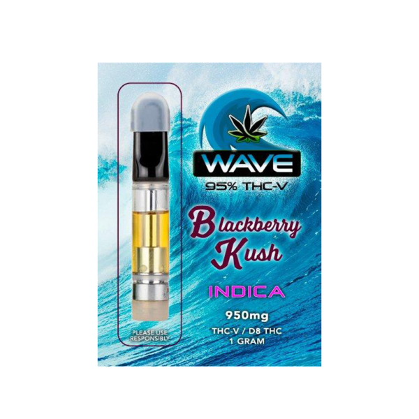 WAVE THC-V D8 CARTRIDGE 1G INDICA - BLACKBERRY KUSH
