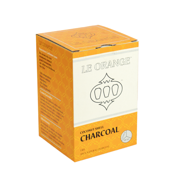 LE ORANGE LOTUS HEAD  1KG COCONUT CHARCOAL  - SILVER