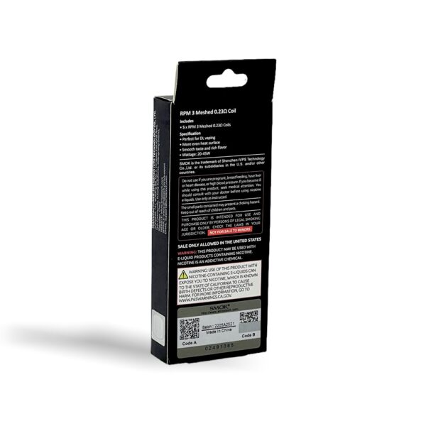 SMOK RPM 3 MESH 0.23 OHMS REPLACEMENT COIL - Image 2