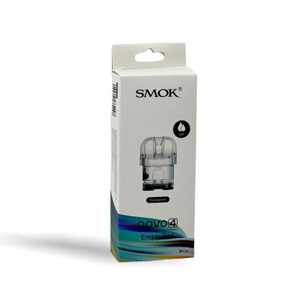 SMOK NOVO 4 EMPTY REPLACEMENT POD CARTRIDGE- TRANSPARENT