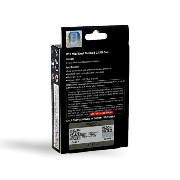 SMOK V18  0.15 OHMS MINI REPLACEMENT COIL - Image 2