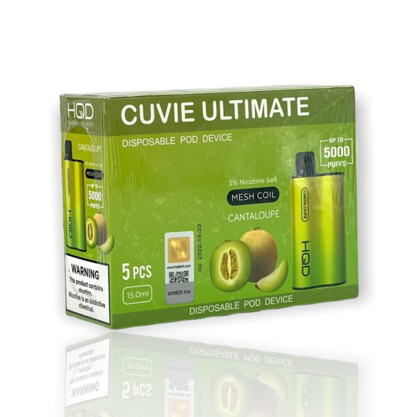 HQD CUVIE ULTIMATE 5% DISPOSABLE - CANTALOUPE