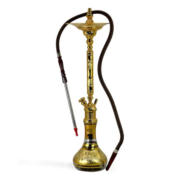 ZEBRA GOLDEN PHARO HOOKAH W/CARING CASE