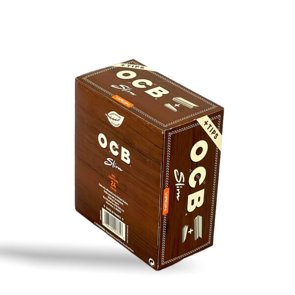 OCB VIRGIN SLIM ROLLING PAPERS  W/TIPS - Image 2