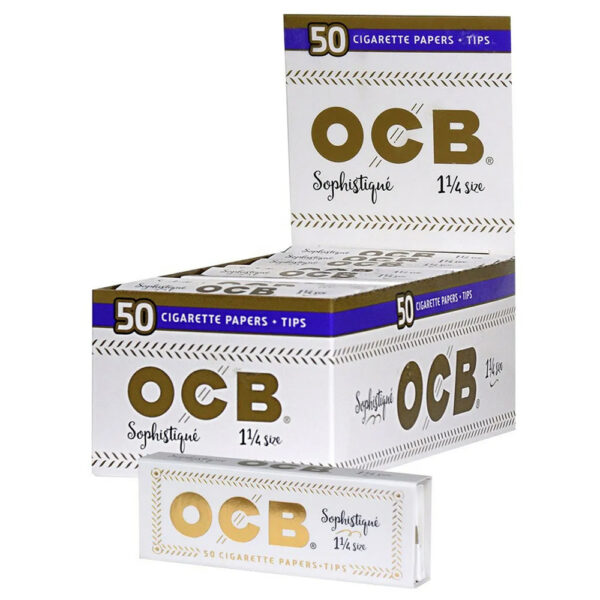 OCB SOPHISTIQUE 1 1/4 ROLLING PAPERS  W/TIPS