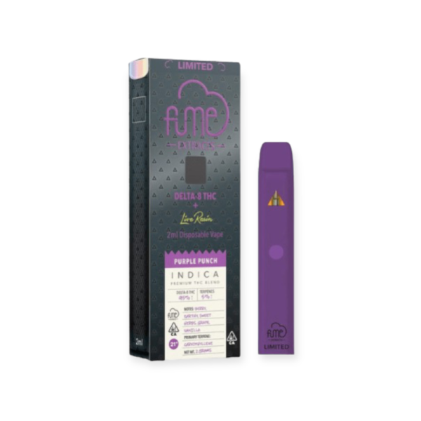 FUME LIMITED D8-THC 2ML DISPOSABLE INDICA - PURPLE PUNCH