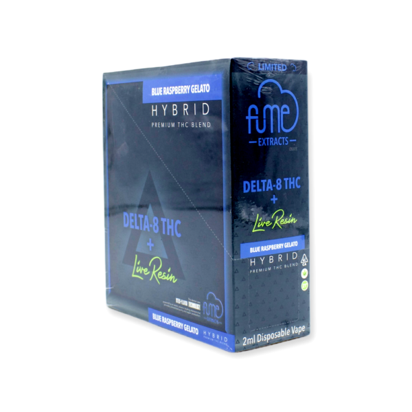 FUME LIMITED D8-THC 2ML DISPOSABLE HYBRID - BLUE RASPBERRY GELATO - Image 2