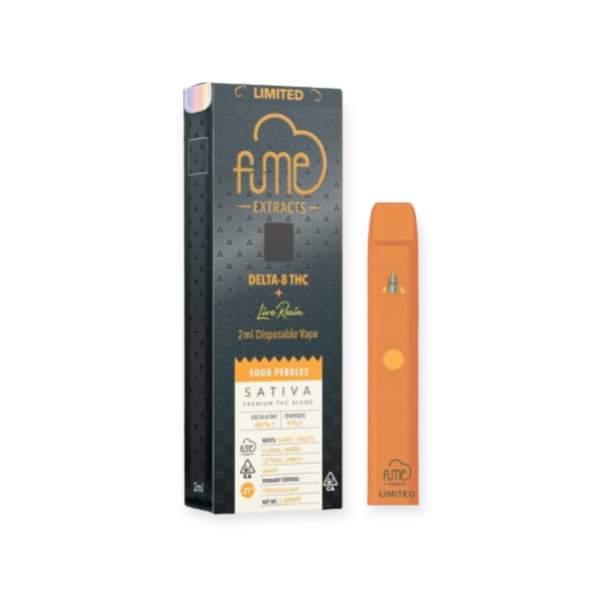 FUME LIMITED D8-THC 2ML DISPOSABLE SATIVA - SOUR PEBBLES