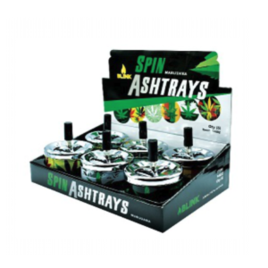 BLINK SPIN AWAY METAL ASHTRAY- LEAF#1