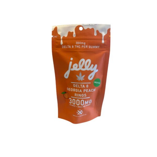 JELLY RINGS D8 GUMMIES 3000MG INDICA - GEORGIA PEACH
