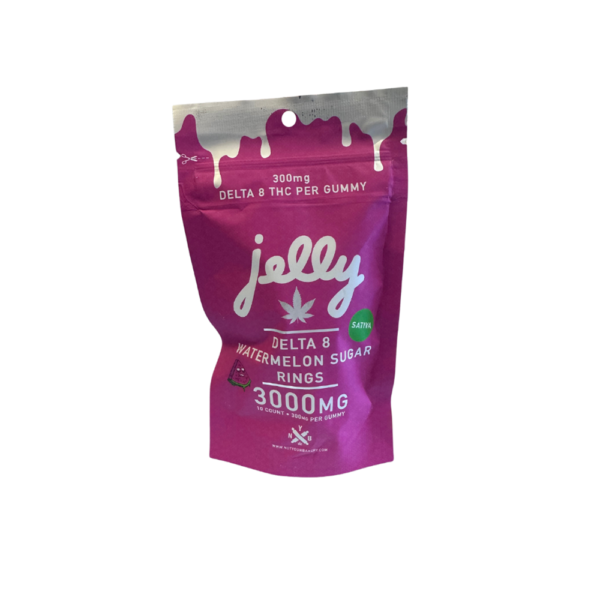 JELLY RINGS D8 GUMMIES 3000MG SATIVA - WATERMELON SUGAR