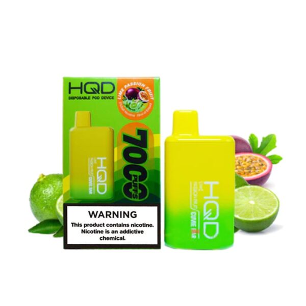 HQD CUVIE BAR 5% NIC DISPOSABLE - LIME PASSION FRUIT