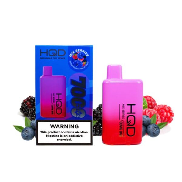 HQD CUVIE BAR 5% NIC DISPOSABLE - MIX BERRIES