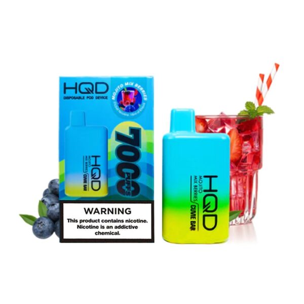 HQD CUVIE BAR 5% NIC DISPOSABLE - MOJITO MIX BERRIES
