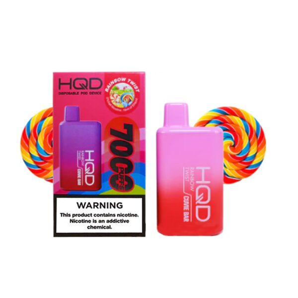 HQD CUVIE BAR 5% NIC DISPOSABLE - RAINBOW TWIST