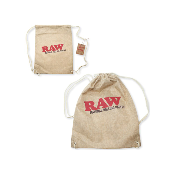 RAW DRAWSTRING BAG - TAN
