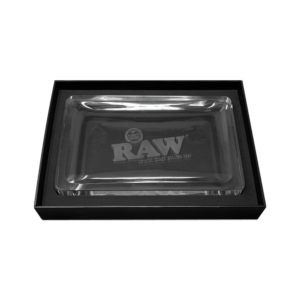 RAW CRYSTAL GLASS ROLLING TRAY