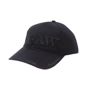 RAW BRIM SNAP HAT W/ POKER – BLACK ON BLACK