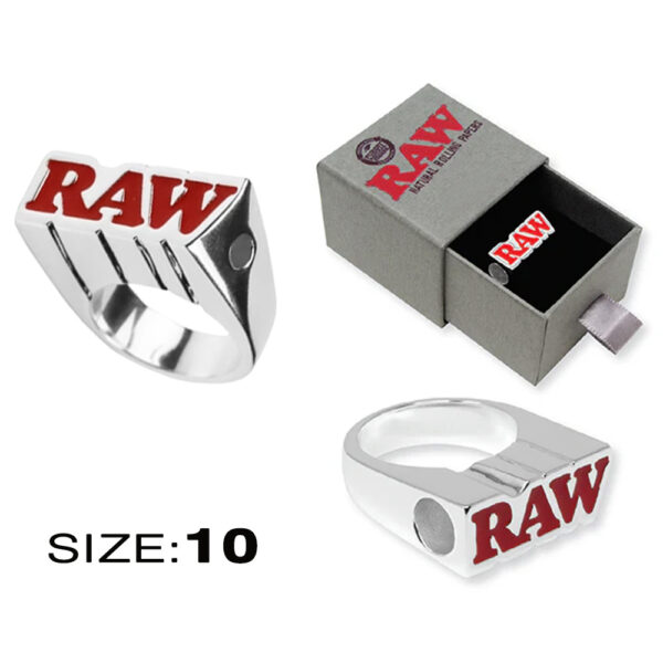 RAW SMOKE SILVER RING FINISH SIZE 10
