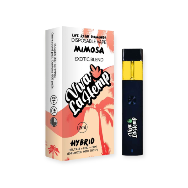 VIVA LA HEMP D8 EXOTIC BLEND LIVE RESIN 2ML DISPOSABLE HYBRID - MIMOSA