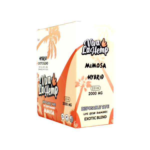 VIVA LA HEMP D8 EXOTIC BLEND LIVE RESIN 2ML DISPOSABLE HYBRID - MIMOSA - Image 2