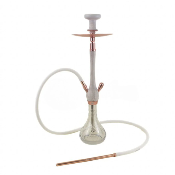 MOB HOOKAH 27" TIMBER LUX - GOLD & WHITE WOOD