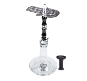 MOB HOOKAH 23″ KHAMSA – BLACK &  SILVER