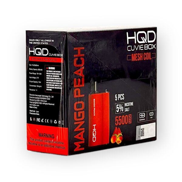 HQD CUVIE BOX 5% DISPOSABLE - MANGO PEACH - Image 2